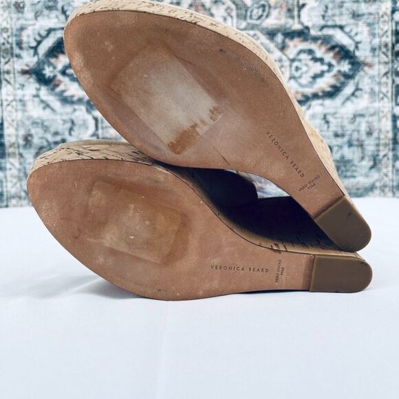 Veronica Beard  Dali Peep Toe Platform Wedge Sandal Size 11  Slingback - Picture 8 of 13